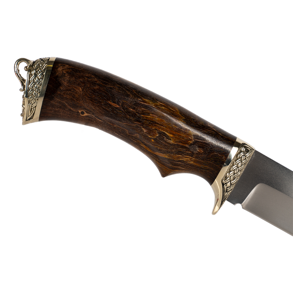 Нож МС "Егерь", сталь ELMAX, литье, рукоять стабилизированная карельская береза. Фото №2