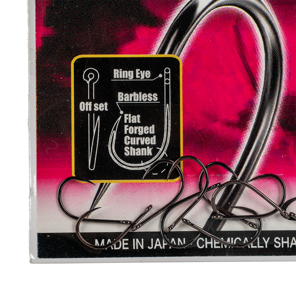 Крючок Gamakatsu Power Carp Ring Eye NSB Barbless Black №10. Фото №2