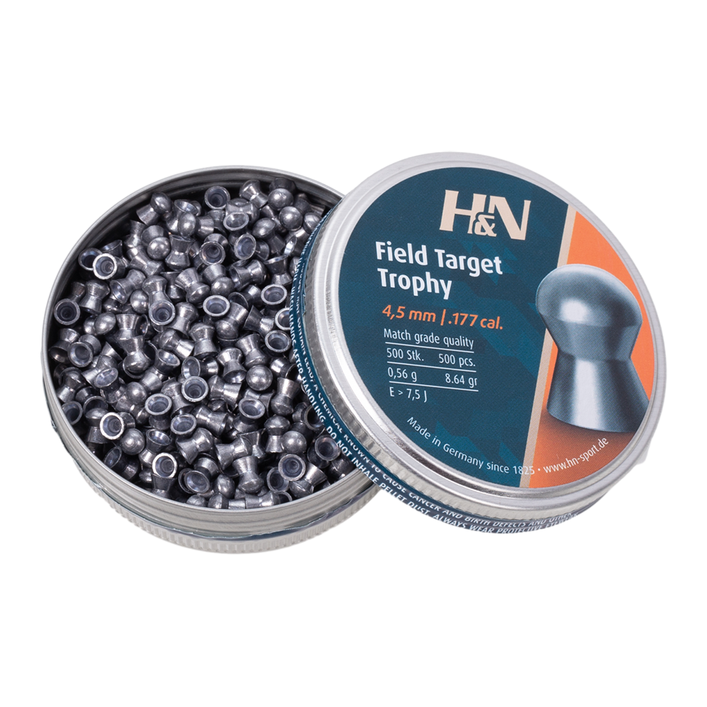 Пуля пневматическая "H&N Field Target Trophy", гладкоствольная, 4,5 мм., 8,64 гран (500 шт.). Фото №3 Пуля пневматическая "H&N Field Target Trophy", гладкоствольная, 4,5 мм., 8,64 гран (500 шт.). Фото №3