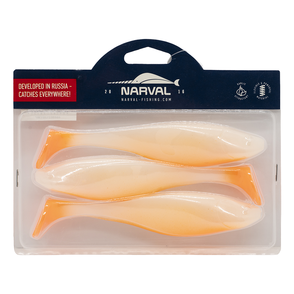 Приманка силиконовая Narval Commander Shad 160мм, (3шт. упак.) цвет (#010) White Rabbit. Фото №2 Приманка силиконовая Narval Commander Shad 160мм, (3шт. упак.) цвет (#010) White Rabbit. Фото №2