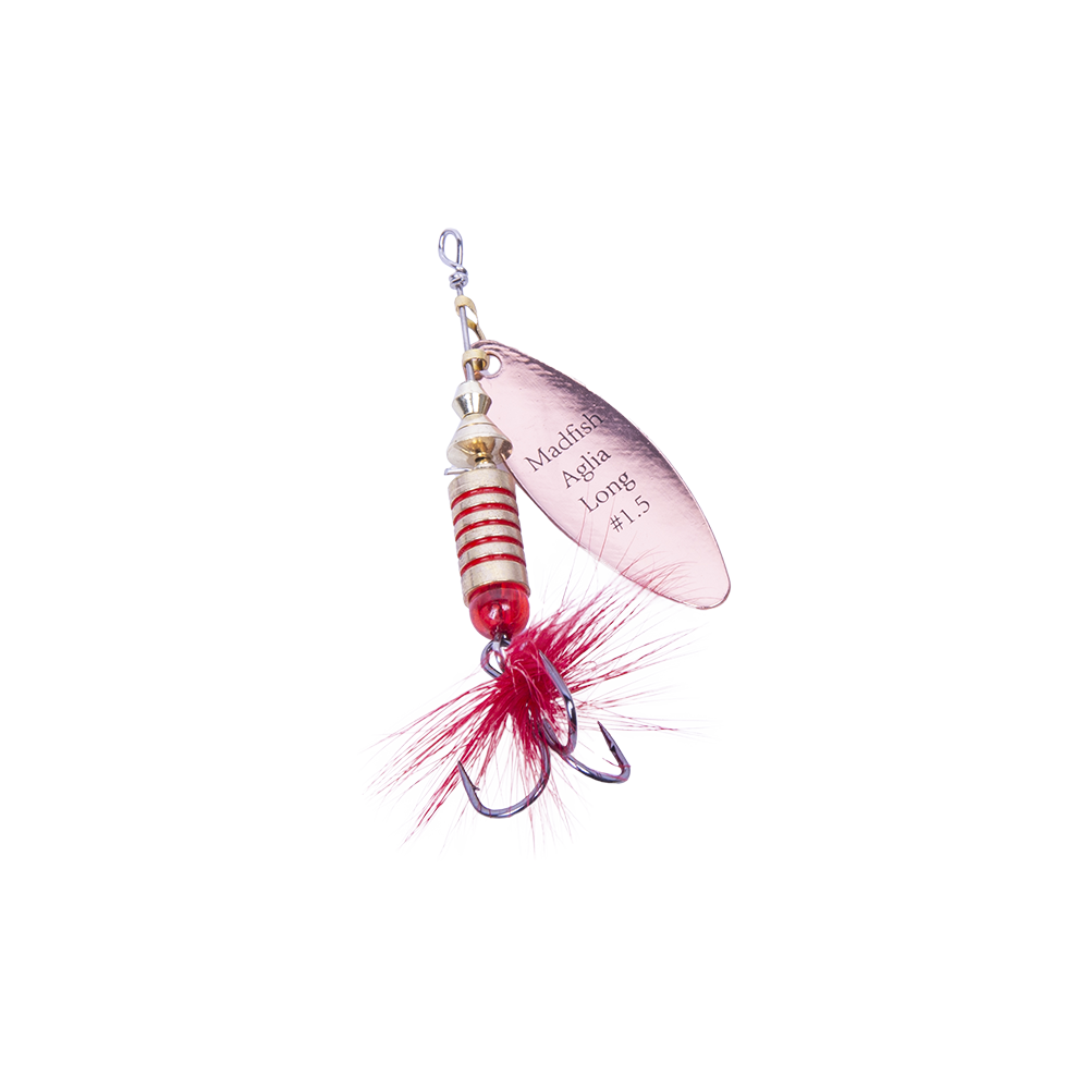 Блесна вращающаяся MADFISH Aglia Long №1, 6гр, цвет (Copper-red-dot). Фото №4