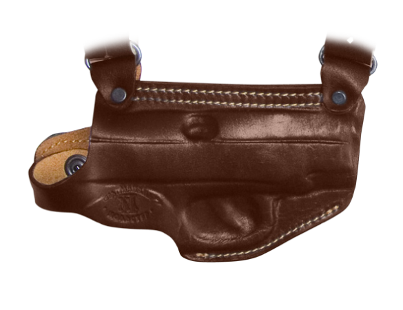Кобура поясная "ДШ Grand Power Стандарт" (кожа, коричневый) (Хольстер). Фото №2