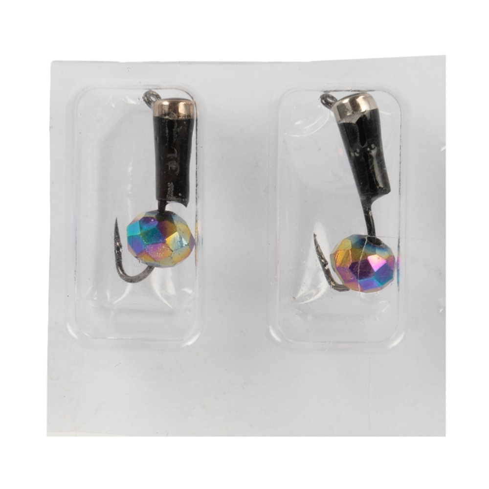 Мормышка вольфрамовая Зеленый мыс "Столбик с колпачком" 2,0мм, дискотека хамелеон (15шт. упак.). Фото №3