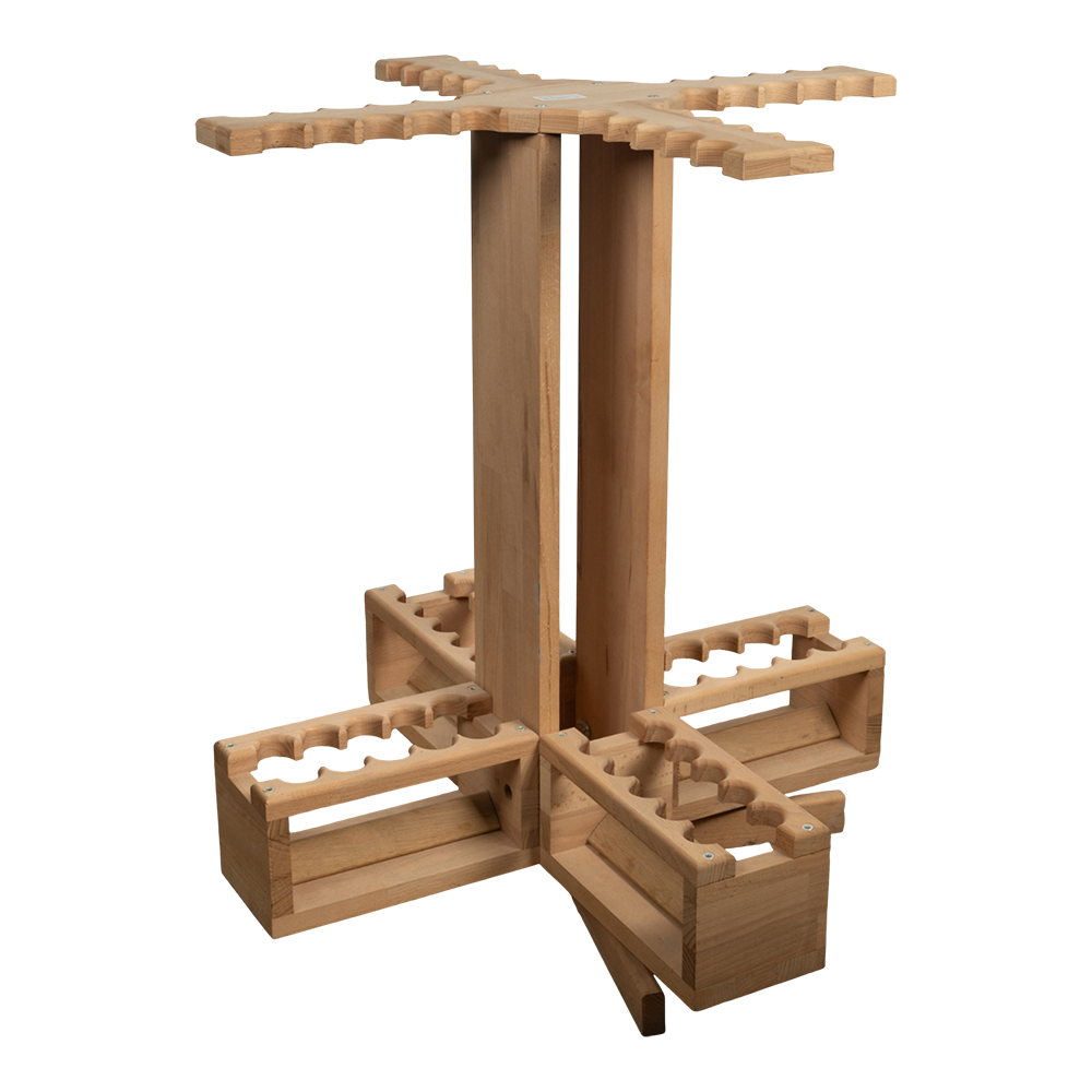 Стойка для удилищ поворотная, под 40 шт., 730х730х800 мм, покрытая лаком. Фото №1 Стойка для удилищ поворотная, под 40 шт., 730х730х800 мм, покрытая лаком. Фото №1