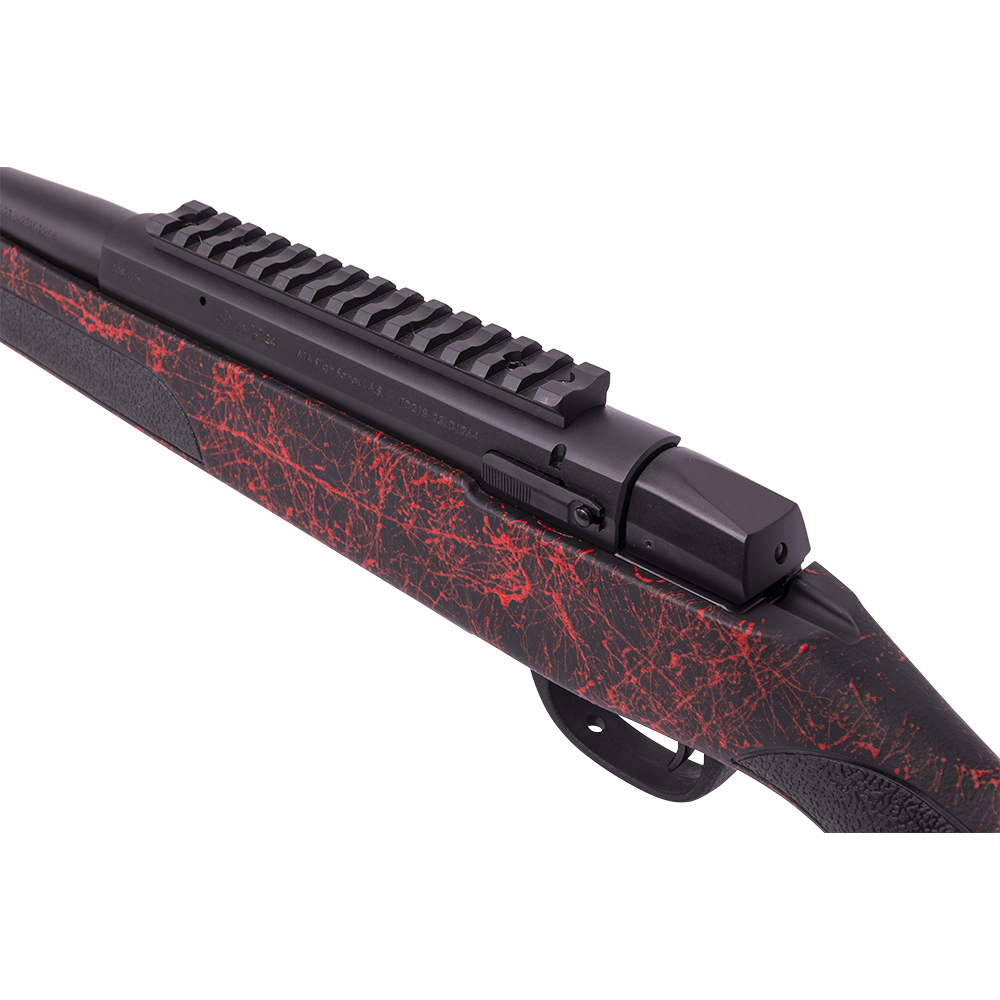 Карабин АТА ARMS Turqua Synthetic CLR RED (ложа софт тач, черно-красная), целик и мушка, 308Win. Фото №9