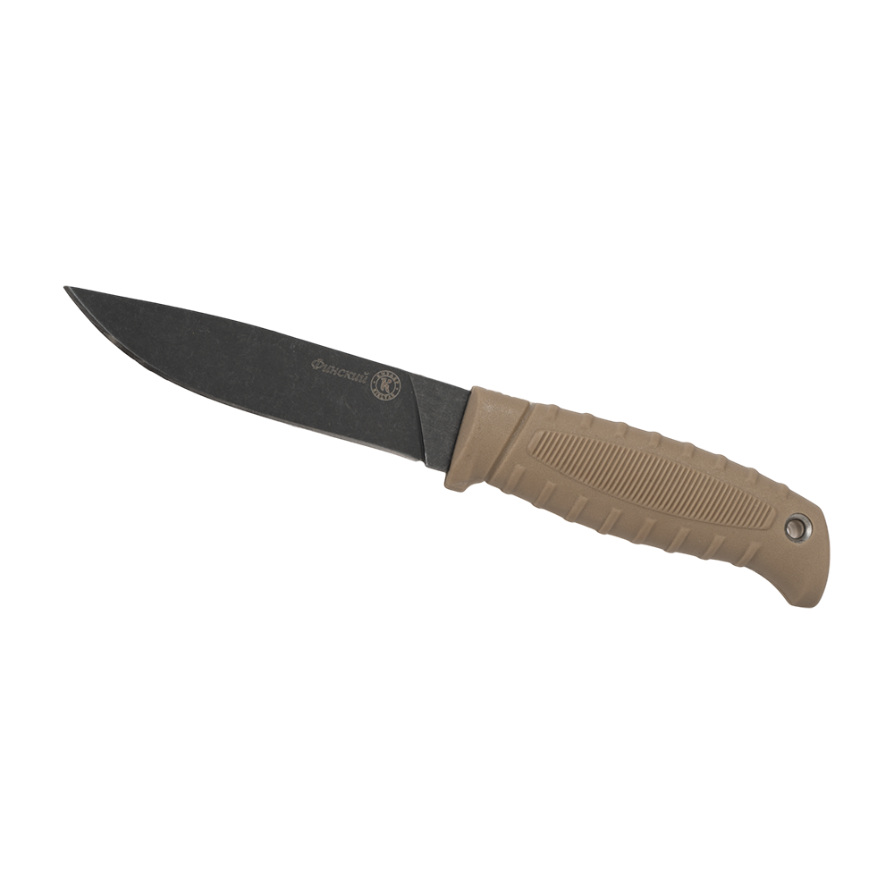 Нож Кизляр "Финский" (рукоять эластрон), цвет: пустынный. Фото №2 Нож Кизляр "Финский" (рукоять эластрон), цвет: пустынный. Фото №2