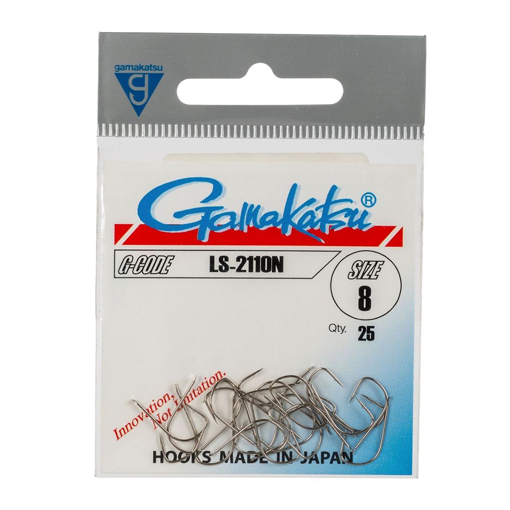 Крючок Gamakatsu Hook LS-2110 Nickel №08. Фото №1
