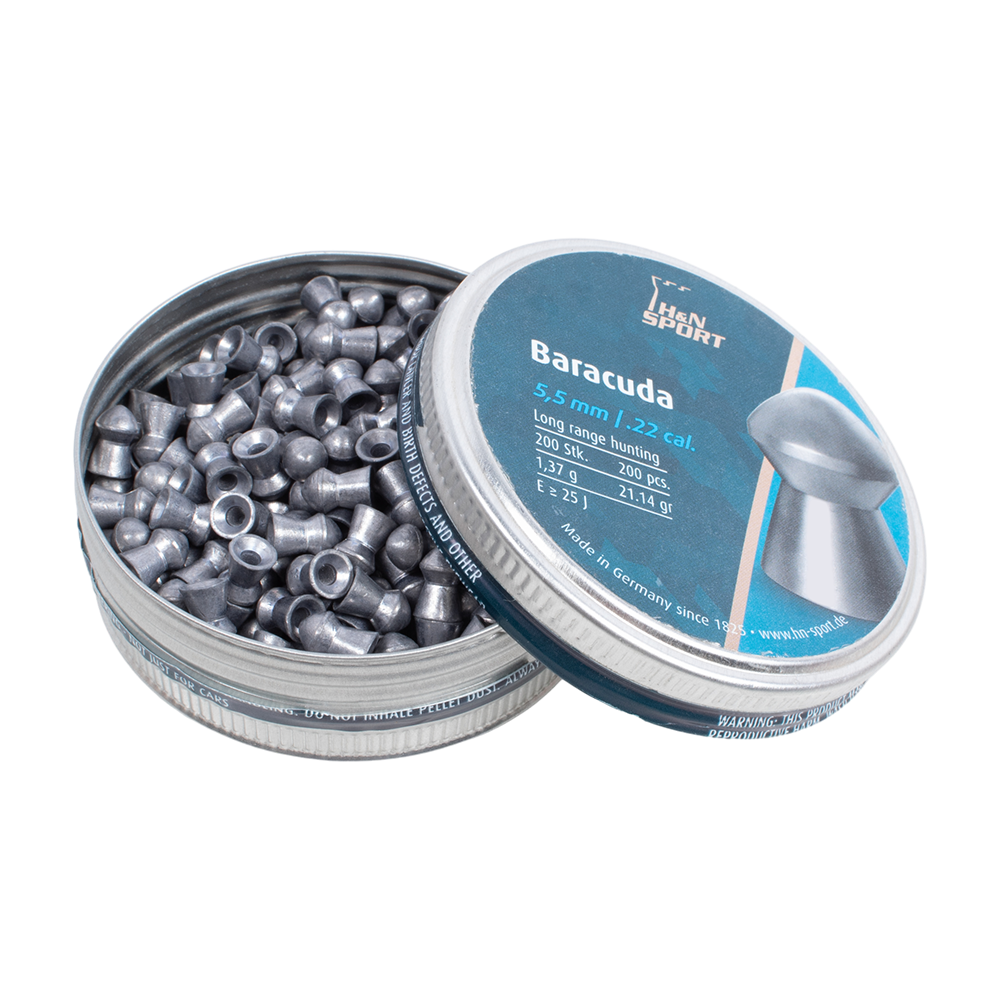 Пули пневматические "H&N Baracuda" калибр 5,5мм, 1,37г (200 в банке). Фото №2 Пули пневматические "H&N Baracuda" калибр 5,5мм, 1,37г (200 в банке). Фото №2