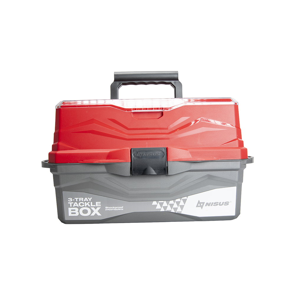 Ящик для снастей Tackle Box трехполочный NISUS красный. Фото №1