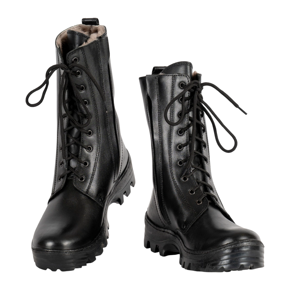 Ичиги ПОСКРЯКОВ (нат.кожа, со шнурками) черные р. 46. Фото №1