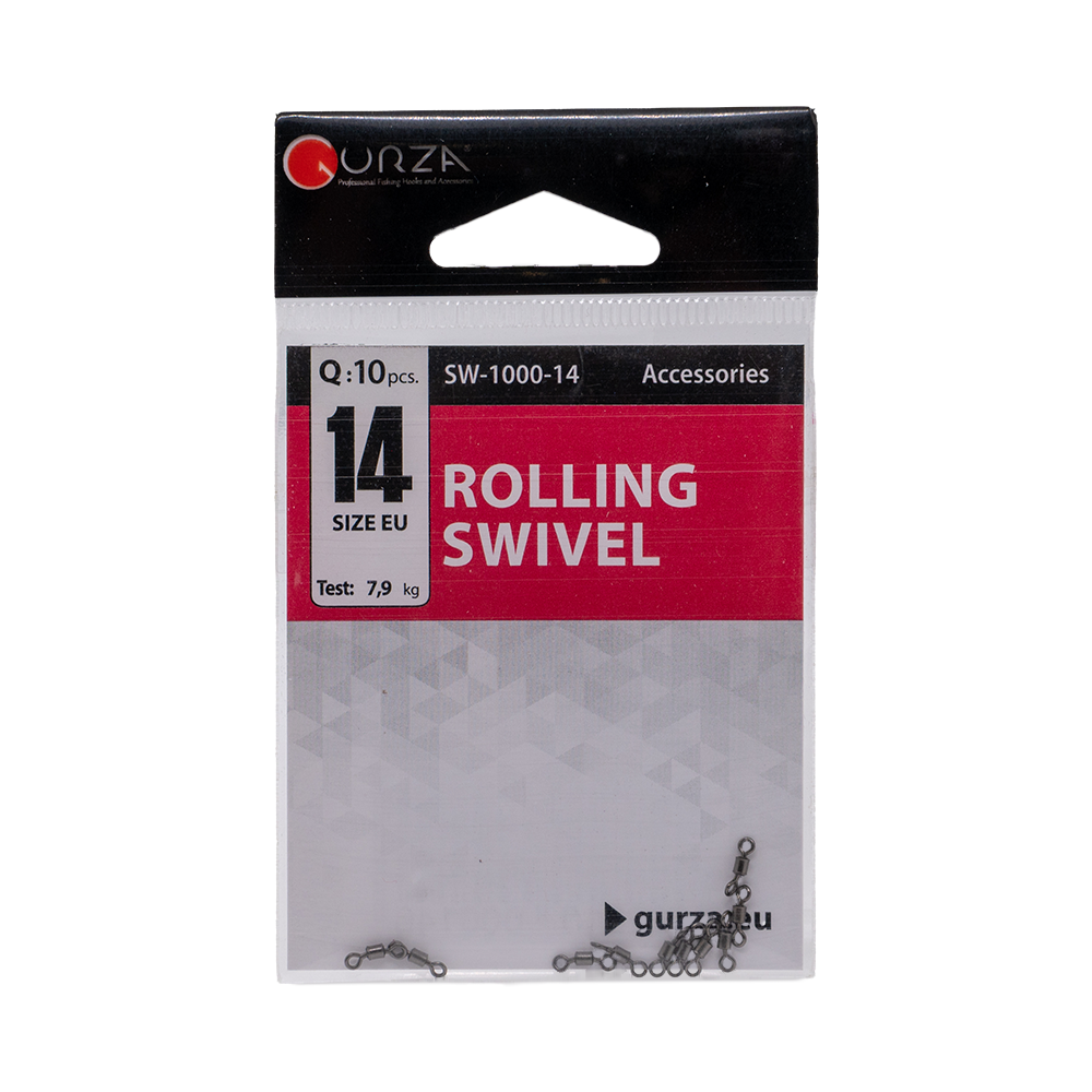 Вертлюжки Gurza - Rolling Swivel BN #14 10 шт./уп.. Фото №1