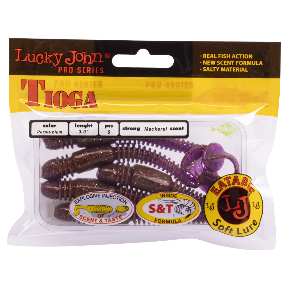 Виброхвост Lucky John Pro Series Tioga 3,9" 99мм, (5шт. упак.) цвет S13. Фото №5 Виброхвост Lucky John Pro Series Tioga 3,9" 99мм, (5шт. упак.) цвет S13. Фото №5