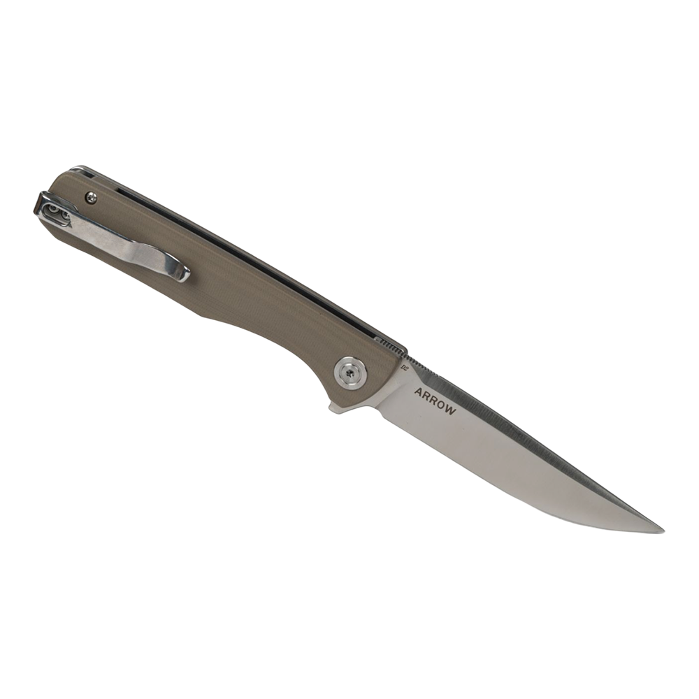 Нож складной Кизляр Arrow клинок D2, рукоять G10, песочный. Фото №1