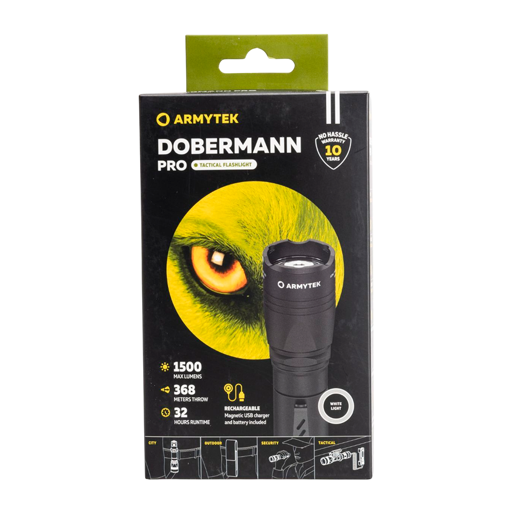 Фонарь Armytek Dobermann Pro Magnet USB Белый. Фото №5