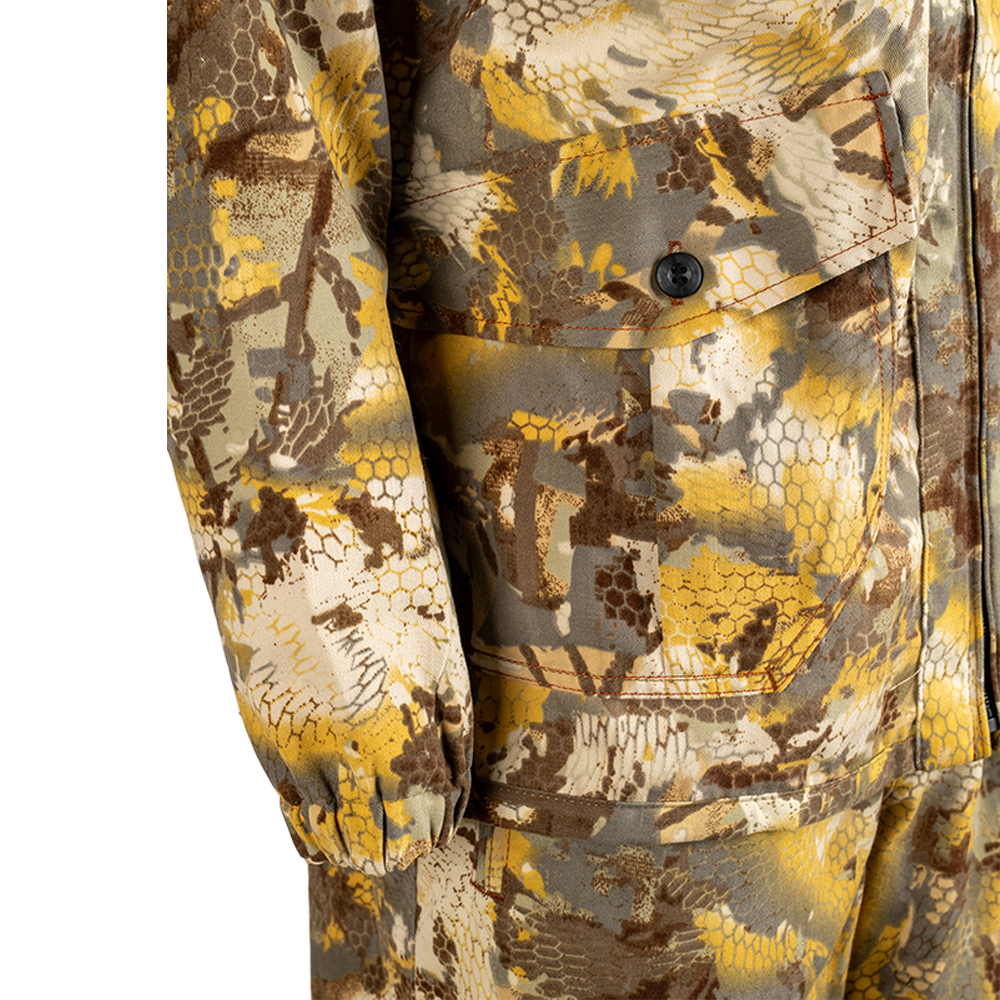 Костюм  мужской летний "Кречет", twill, соты бело-желт (52-54/176) (ХСН). Фото №11