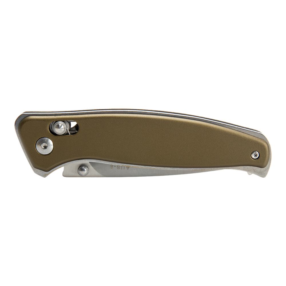 Нож складной Kranch G-124, клинок AUS8, рукоять Aluminum green. Фото №2