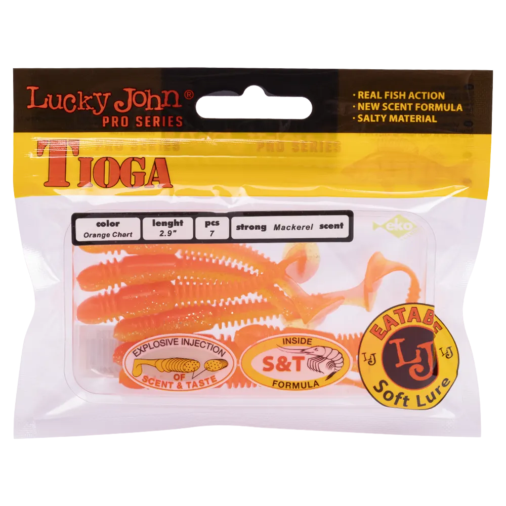 Виброхвост Lucky John Pro Series Tioga 2,9" 74мм, (7шт. упак.) цвет T26. Фото №5