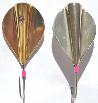 Блесна ЖОР Кобра 28мм, 10гр, цвет (латунь/нейзильбер) впаянный крючок. Фото №2