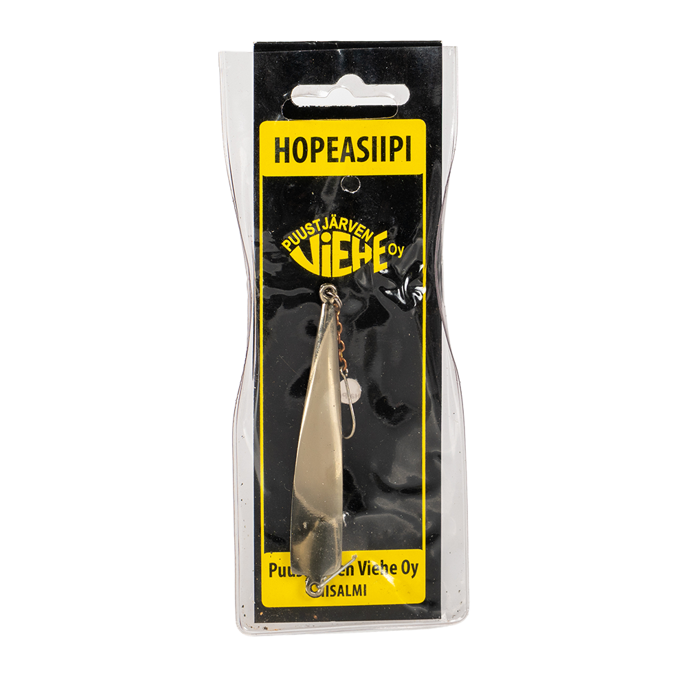 Блесна Puustjarven Hopeasiipi 70мм, 14гр, цвет (Hop/Hop) цепочка-крючок. Фото №1