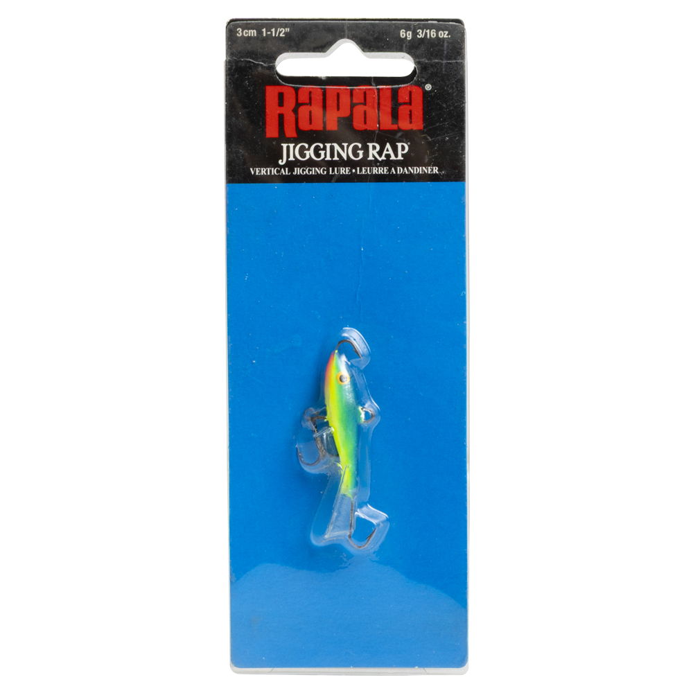 Балансир Rapala Jigging Rap 30мм, 6гр, цвет (PRT) с тройником. Фото №1