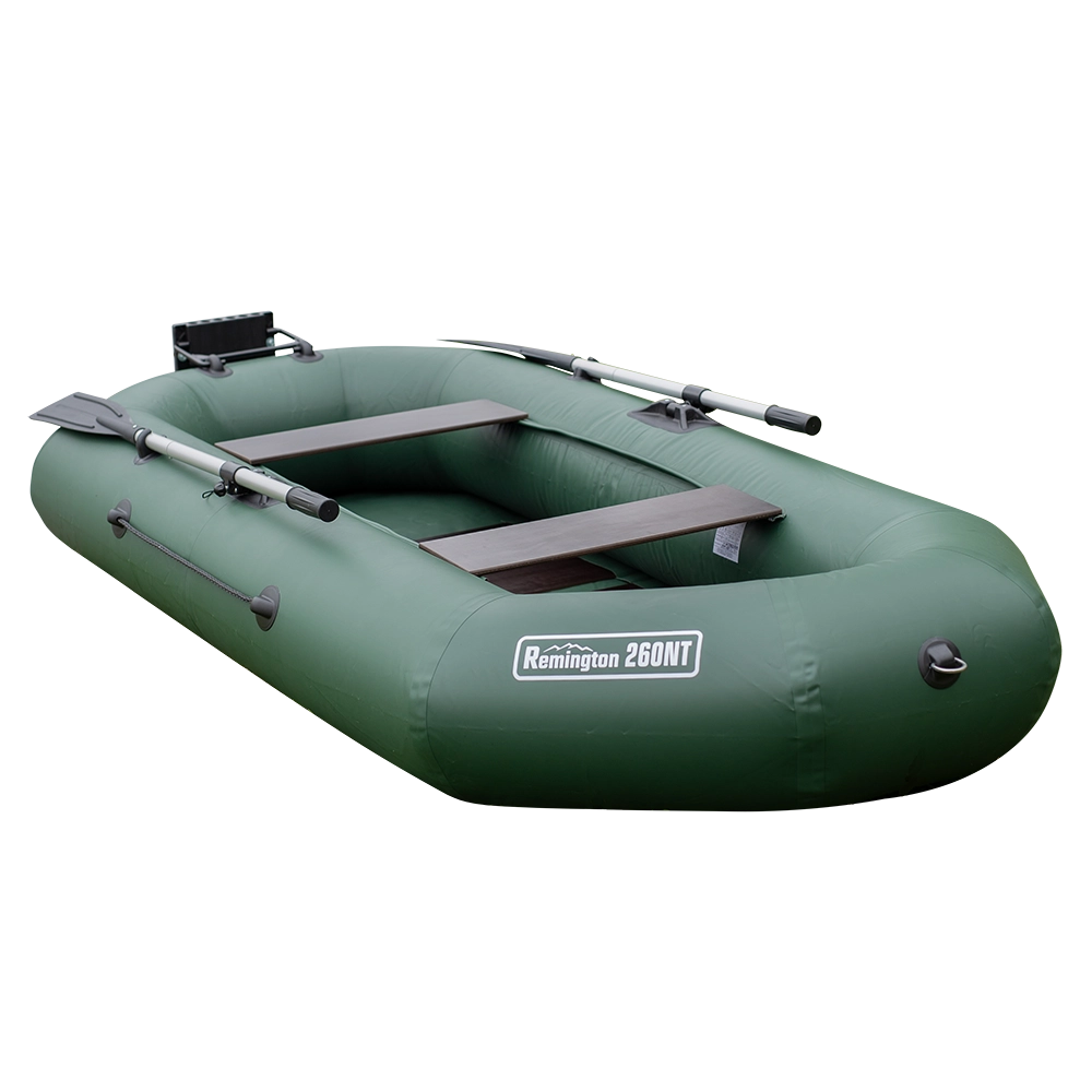 Лодка надувная ПВХ Remington А260 надувное дно (зеленый). Фото №1