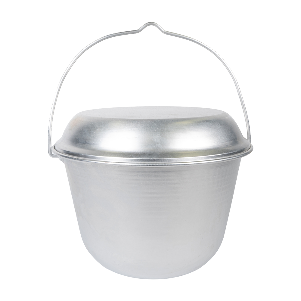 Котелок костровой "СЛЕДОПЫТ" конический, 6 л, алюм./10/. Фото №1