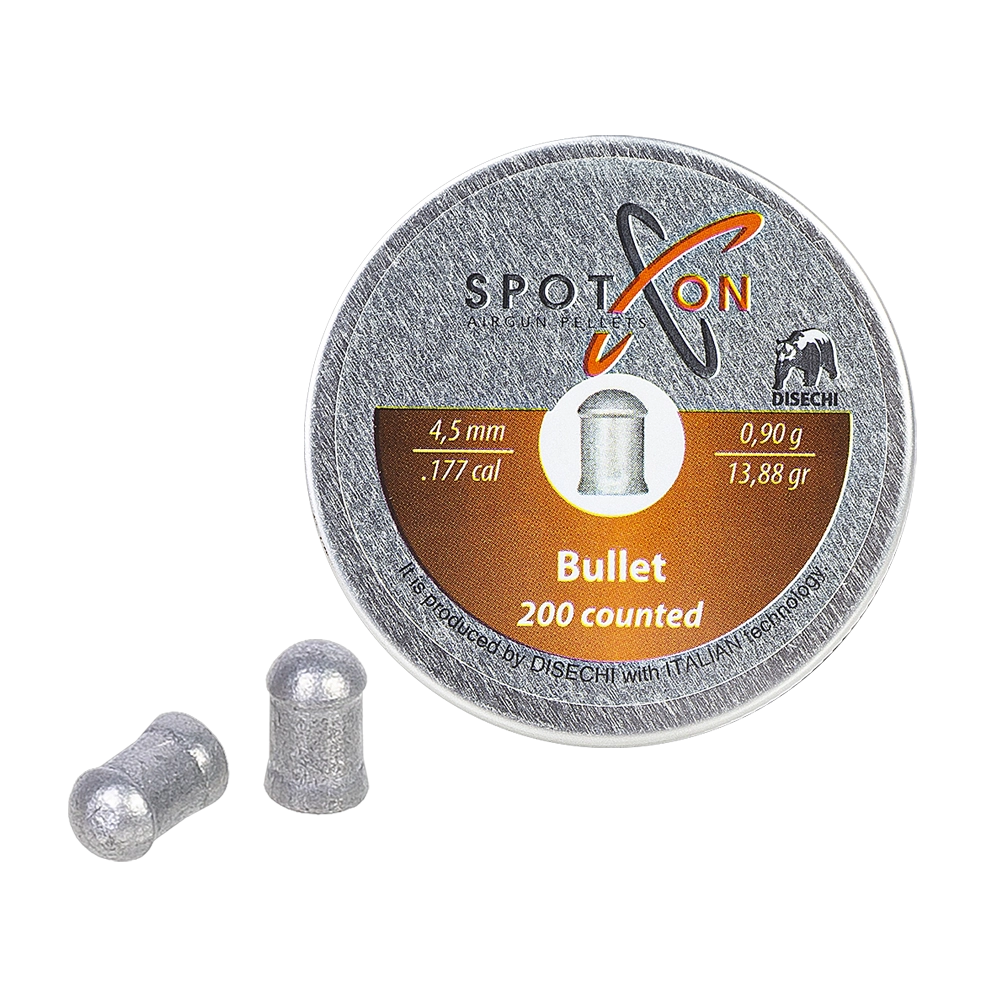 Пуля пневматическая SPOTON Bullet 4,5 мм, 0,90 гр. (200 шт). Фото №2 Пуля пневматическая SPOTON Bullet 4,5 мм, 0,90 гр. (200 шт). Фото №2