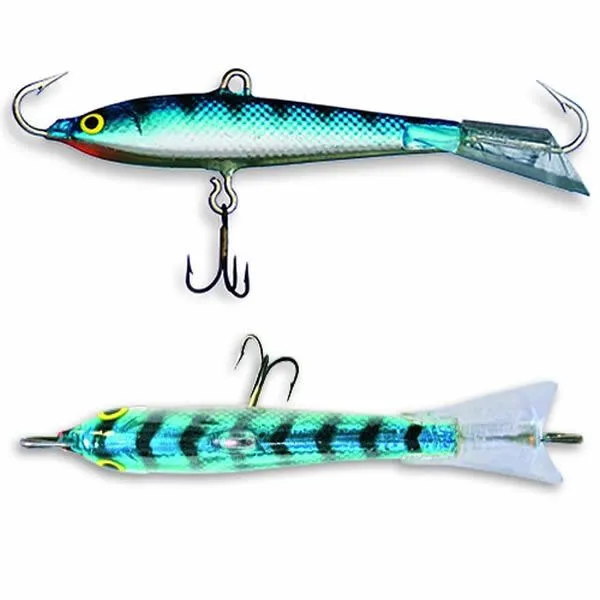 Балансир Kuusamo Tasapaino 50мм, 7гр, цвет (BLU-S) с тройником. Фото №1