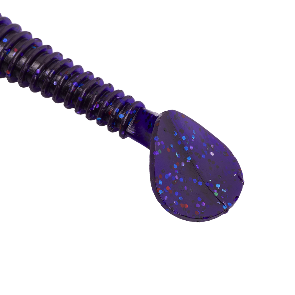 Виброхвост Esox Swinky Fat 5.5" 140мм, (3шт. упак.), цвет FK017 Indigo Mix. Фото №3