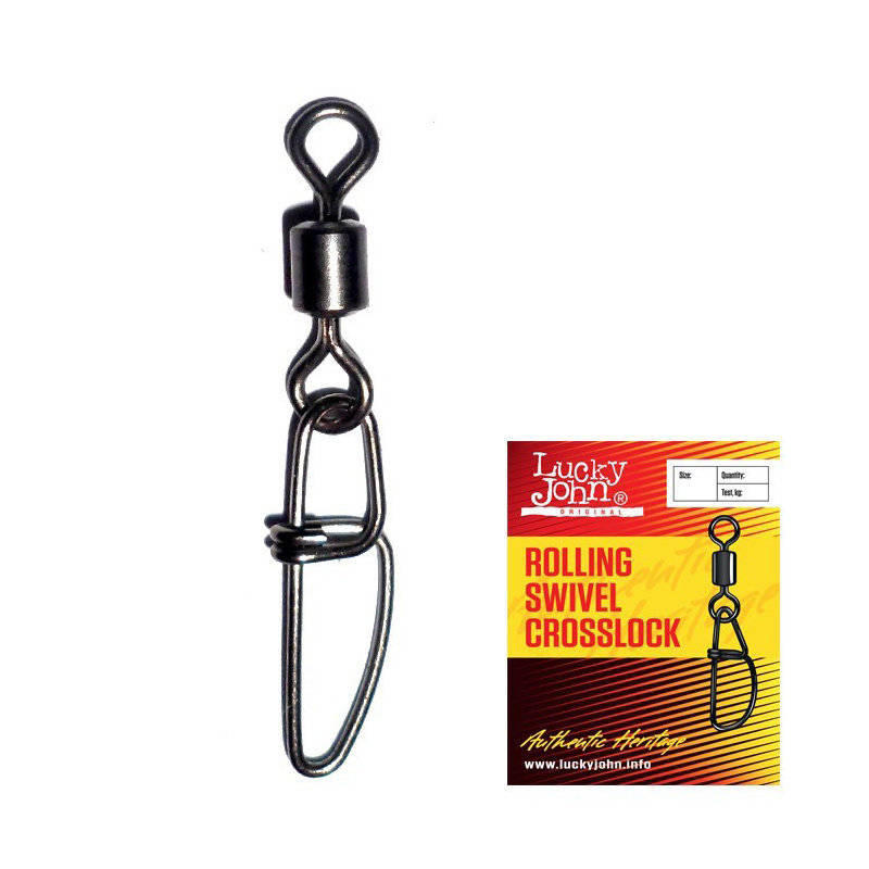 Вертлюги с застежкой Lucky John ROLLING AND CROSSLOCK K001/0 5 шт.. Фото №1 Вертлюги с застежкой Lucky John ROLLING AND CROSSLOCK K001/0 5 шт.. Фото №1