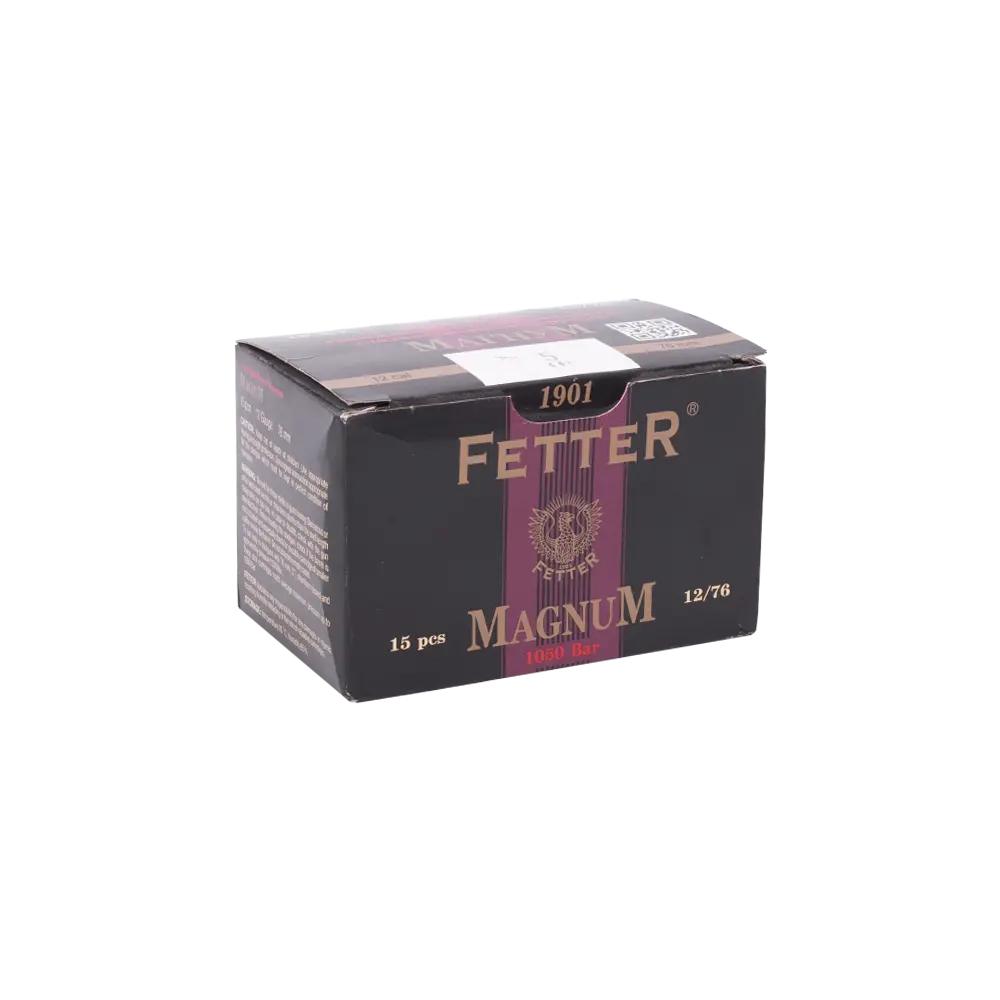 Патрон ФЕТТЕР МАГНУМ 12/76 дробь № 5, 44гр. (в пачке 15 шт.) (в коробке 120 шт.). Фото №1
