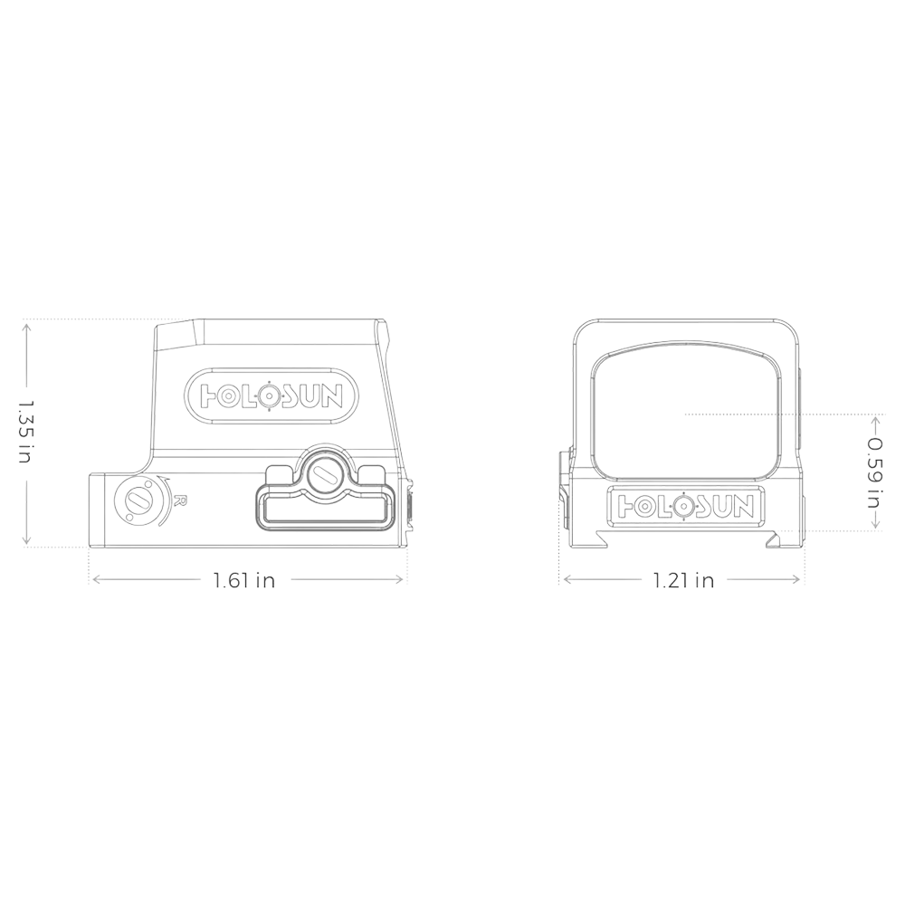 Коллиматор Holosun ELITE HE509T-GR X2, закрытого типа, на пистолетный затвор (кронштейн RMR - в комплект не входит. Фото №4
