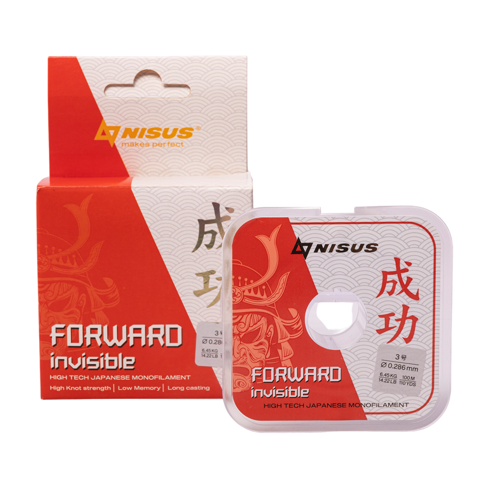 Леска Nisus Forward Invisible 0,286mm/100m Nylon (N-FI-0286-100) . Фото №1
