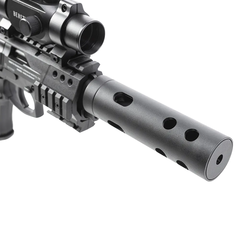 Пистолет пневматический Beretta M92 FS (глушитель, коллиматор, чёрный с чёрными пластиковыми накладками). Фото №8 Пистолет пневматический Beretta M92 FS (глушитель, коллиматор, чёрный с чёрными пластиковыми накладками). Фото №8