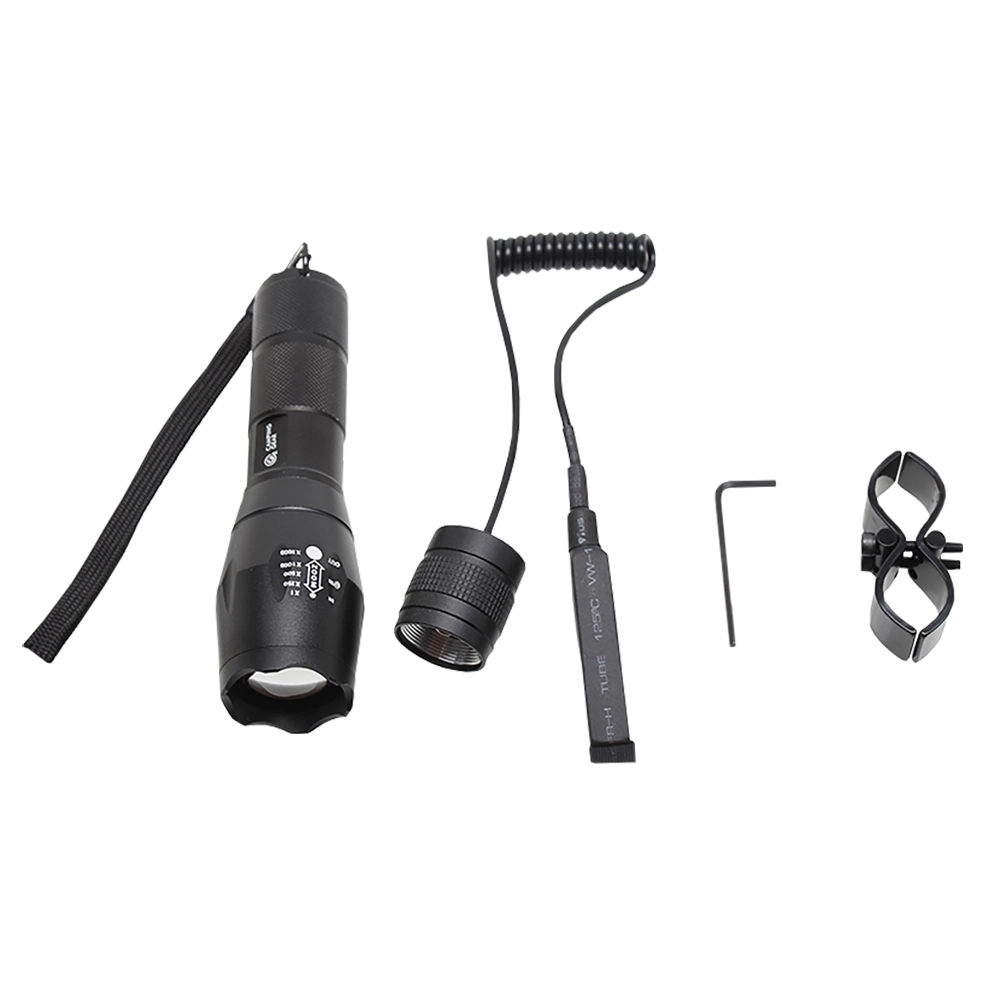 Фонарь O2 Camping Gear подствольный XML T6 800lm 1*18650/3AAA крепление, выносная кнопка. Фото №4