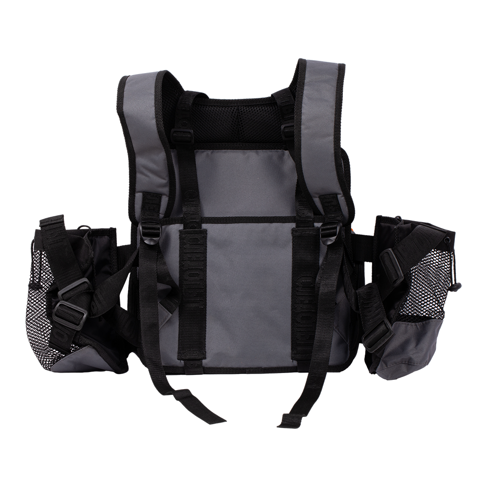 Сумка-рюкзак "СЛЕДОПЫТ" для зимнего ящика универсальная, 4 кармана, цвет серый. Фото №3