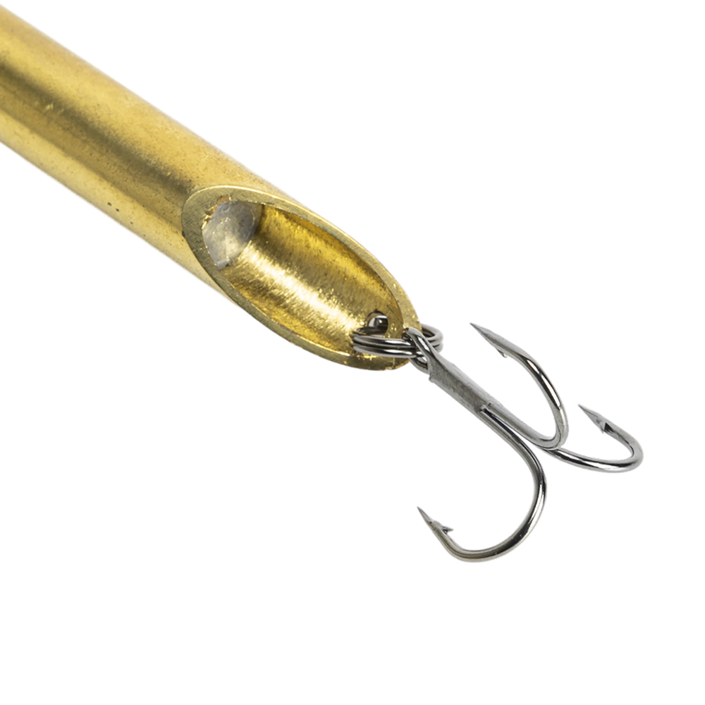 Блесна ЖОР Пилькер трубка шумелка латунь d12мм, 90г. Фото №3