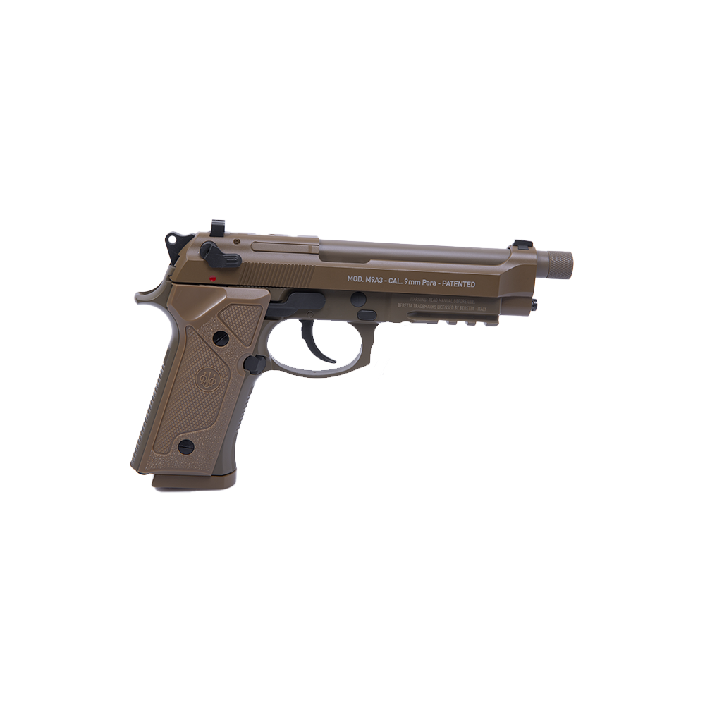 Пистолет пневматический Beretta M9А3 (цвет песок, Blowback, метал, ВВ). Фото №2 Пистолет пневматический Beretta M9А3 (цвет песок, Blowback, метал, ВВ). Фото №2