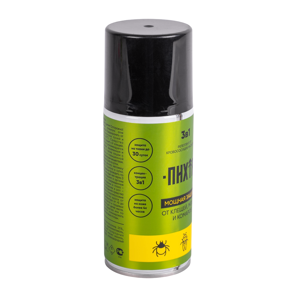 Средство ПИХТА от комаров, мошек и клещей 3в1 для всей семьи, 210 мл. Фото №2