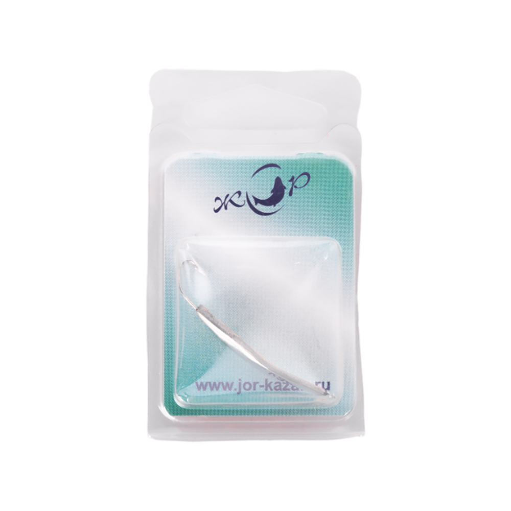 Блесна ЖОР Окуневая №3, 33мм, 1,5гр, цвет (нейзильбер/рандоль) впаянный крючок. Фото №1