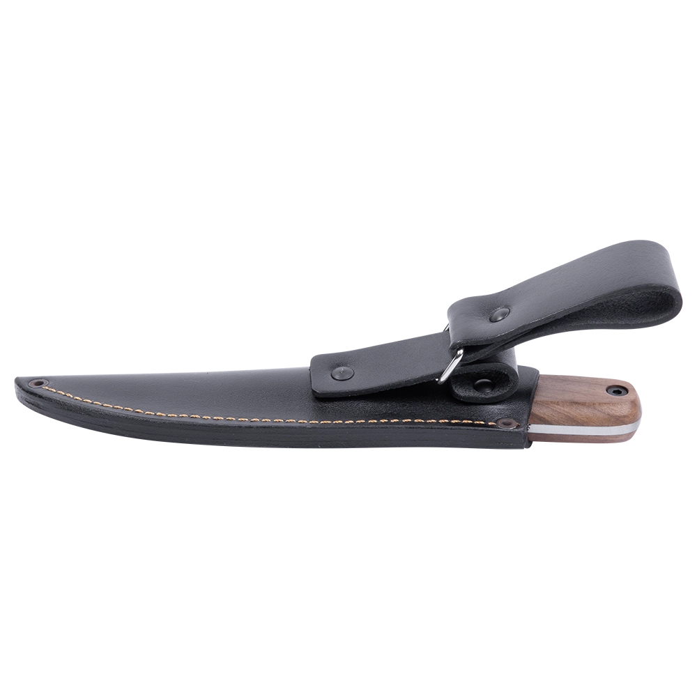 Нож Colada K340 SW (дерев. рукоять, кожаный чехол). Фото №3