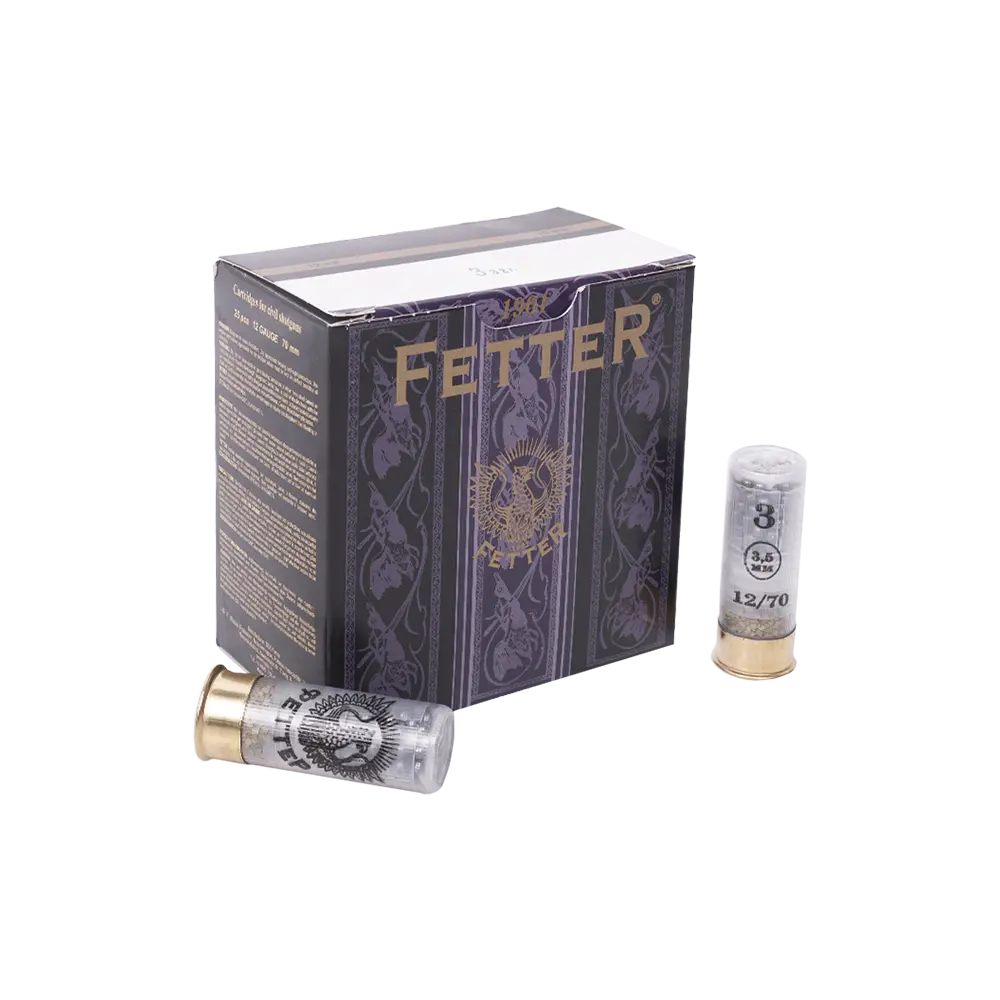 Патрон ФЕТТЕР 12/70 дробь № 3, 32гр. (в пачке 25 шт.) (в коробке 250 шт.). Фото №2