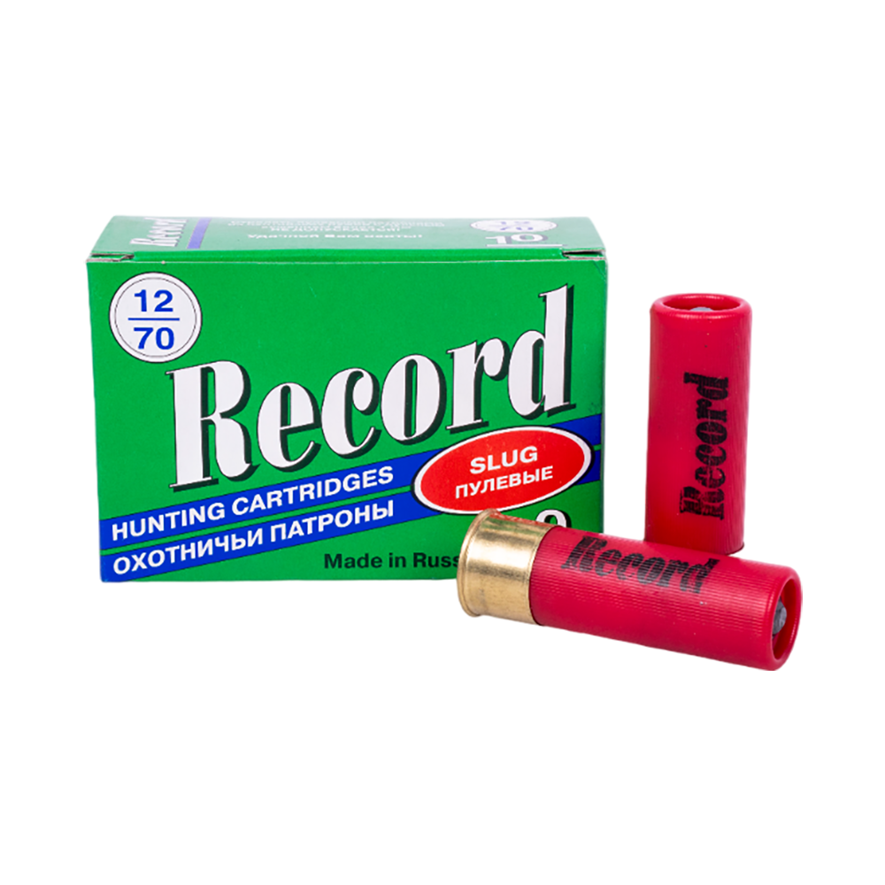 Патрон Рекорд 12/70 пуля Стрела 32 - 33 гр. (в пачке 10 шт.) (в коробке 250 шт.). Фото №2
