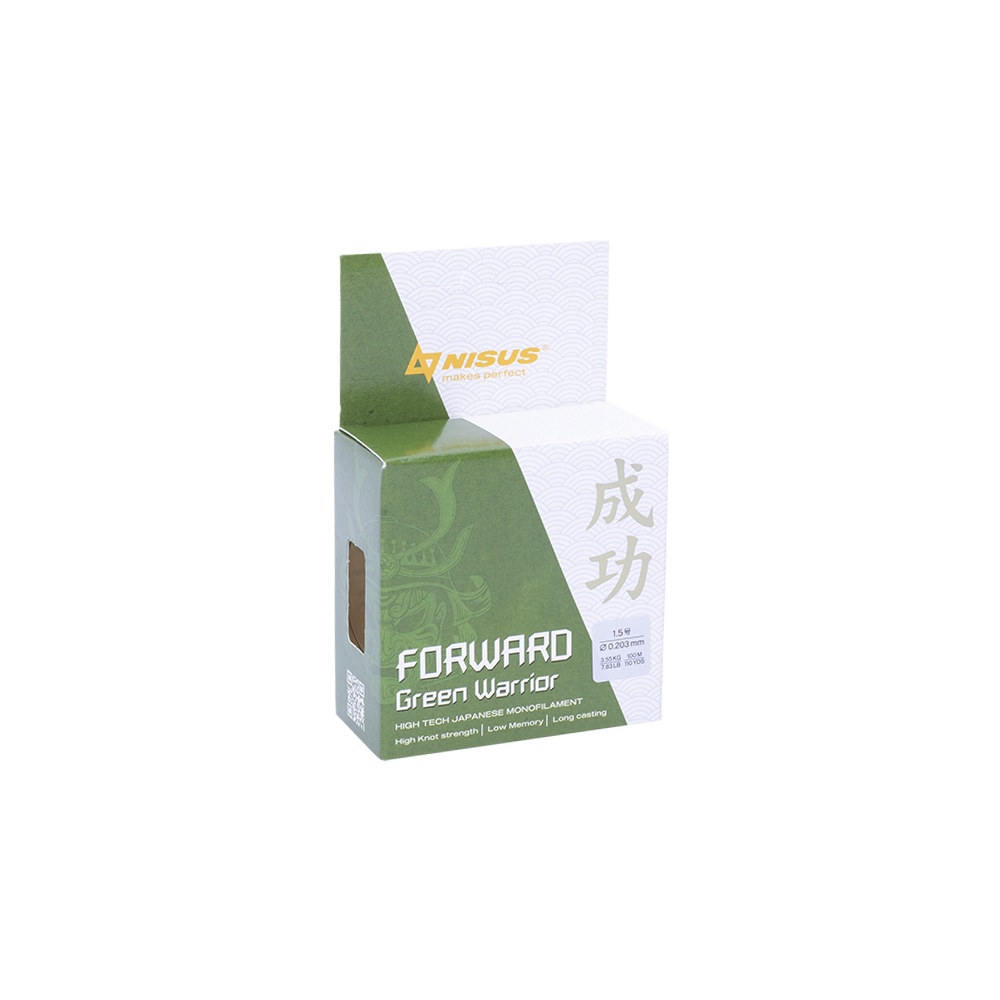Леска Nisus Forward Green Warrior 0,203mm/100m Nylon (N-FGW-0203-100) . Фото №1