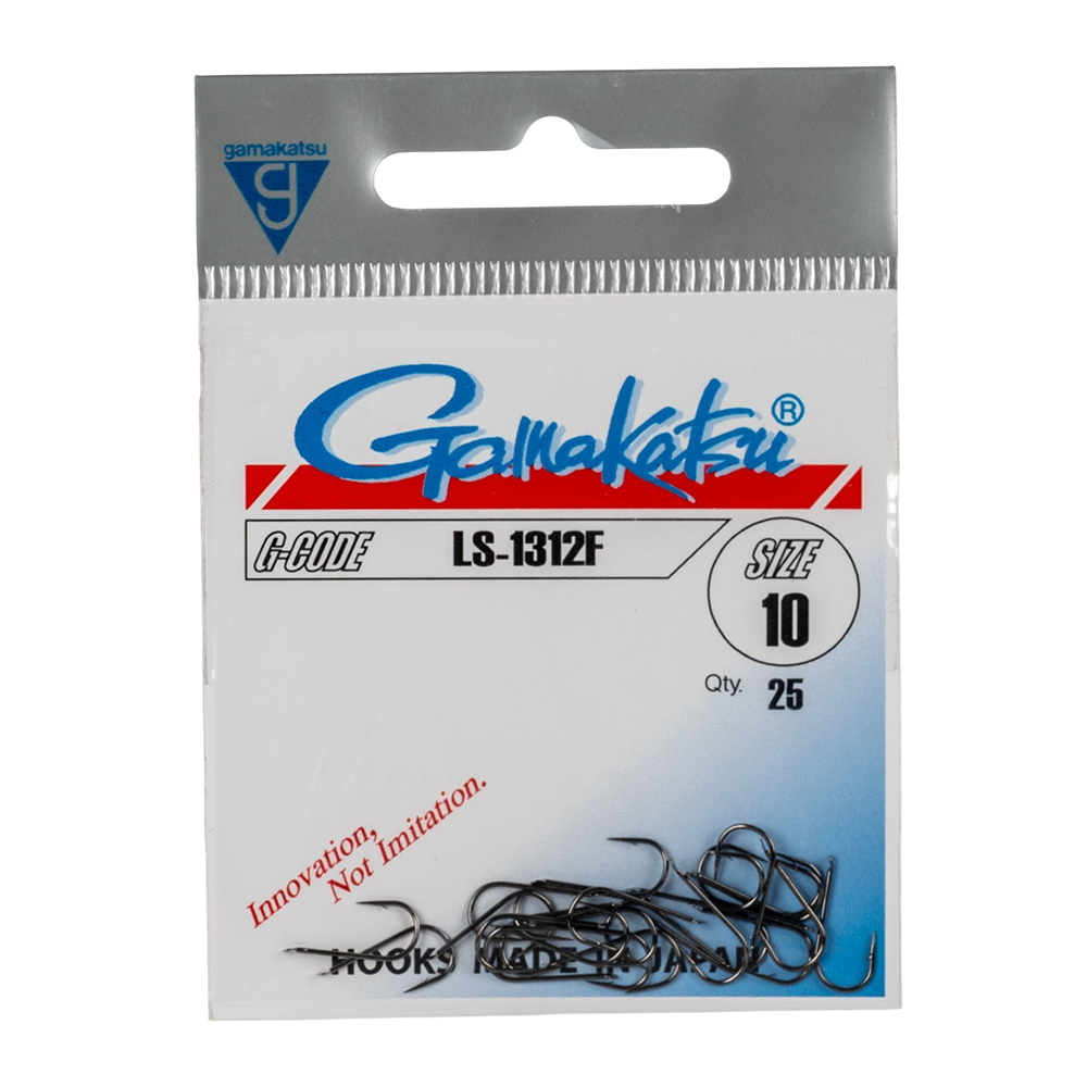 Крючок Gamakatsu Hook LS-1312F Black №10. Фото №1
