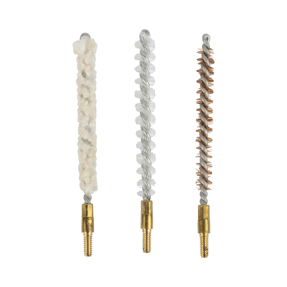 Набор ершей для чистки оружия ОхотАктив калибр 4,5 мм (бронзвый, щетинный, хлопковый). Фото №2