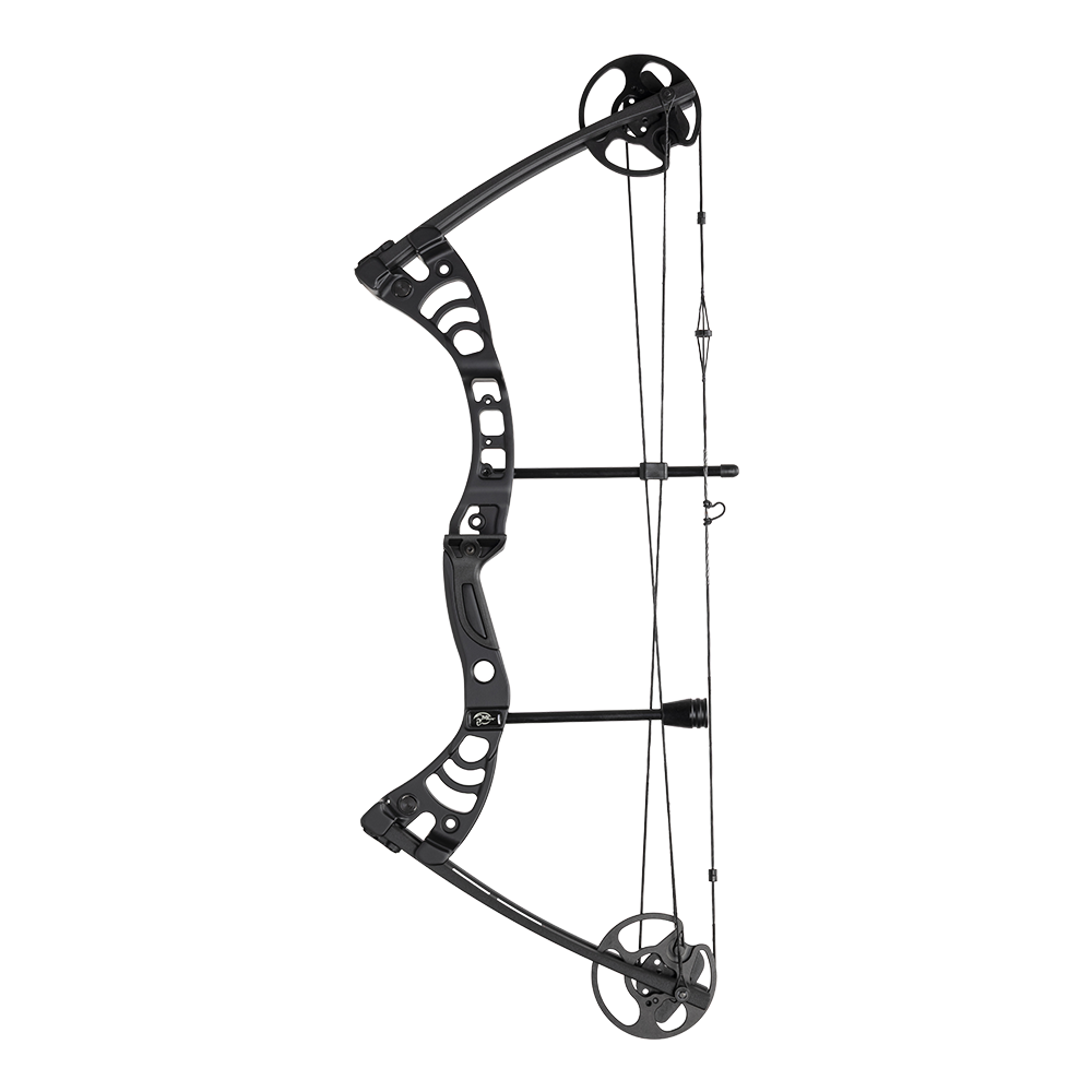 Лук блочный Man Kung - CB50 (черный, прицел, полка, релиз, пипсайт, воск, 2 стрелы ). Фото №1