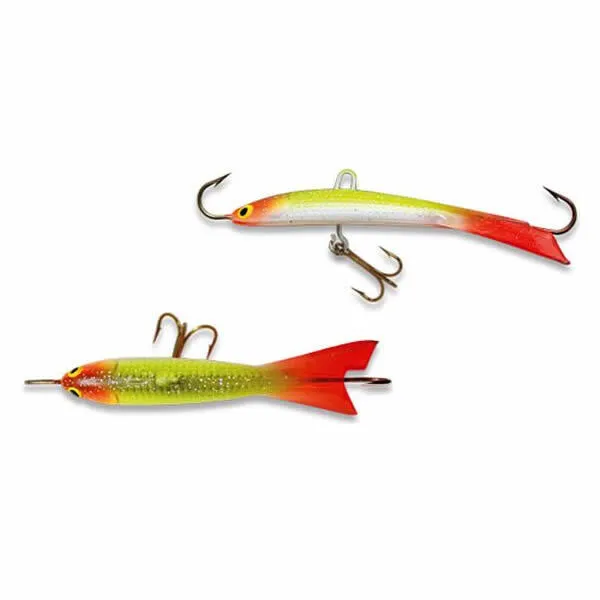 Балансир Kuusamo Tasapaino X-Pro 75мм, 13гр, цвет (RB/FYe/TW) с тройником. Фото №2