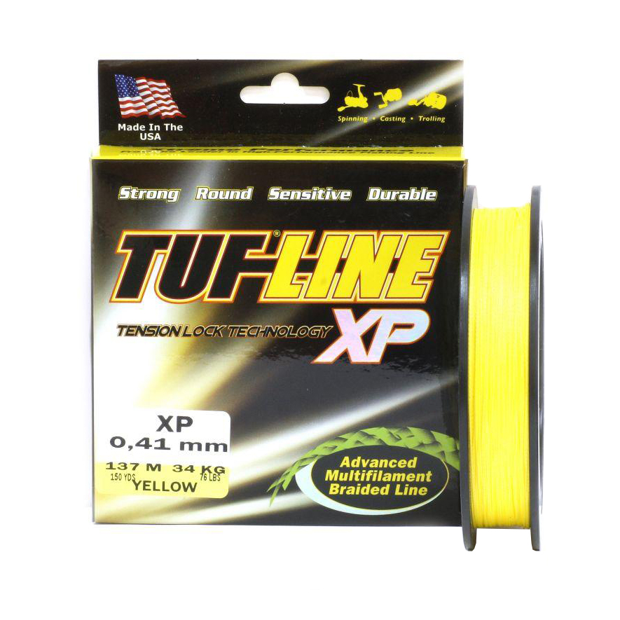 Шнур плетеный Tuf-Line XP 137м 0,28мм 17кг желтый. Фото №2