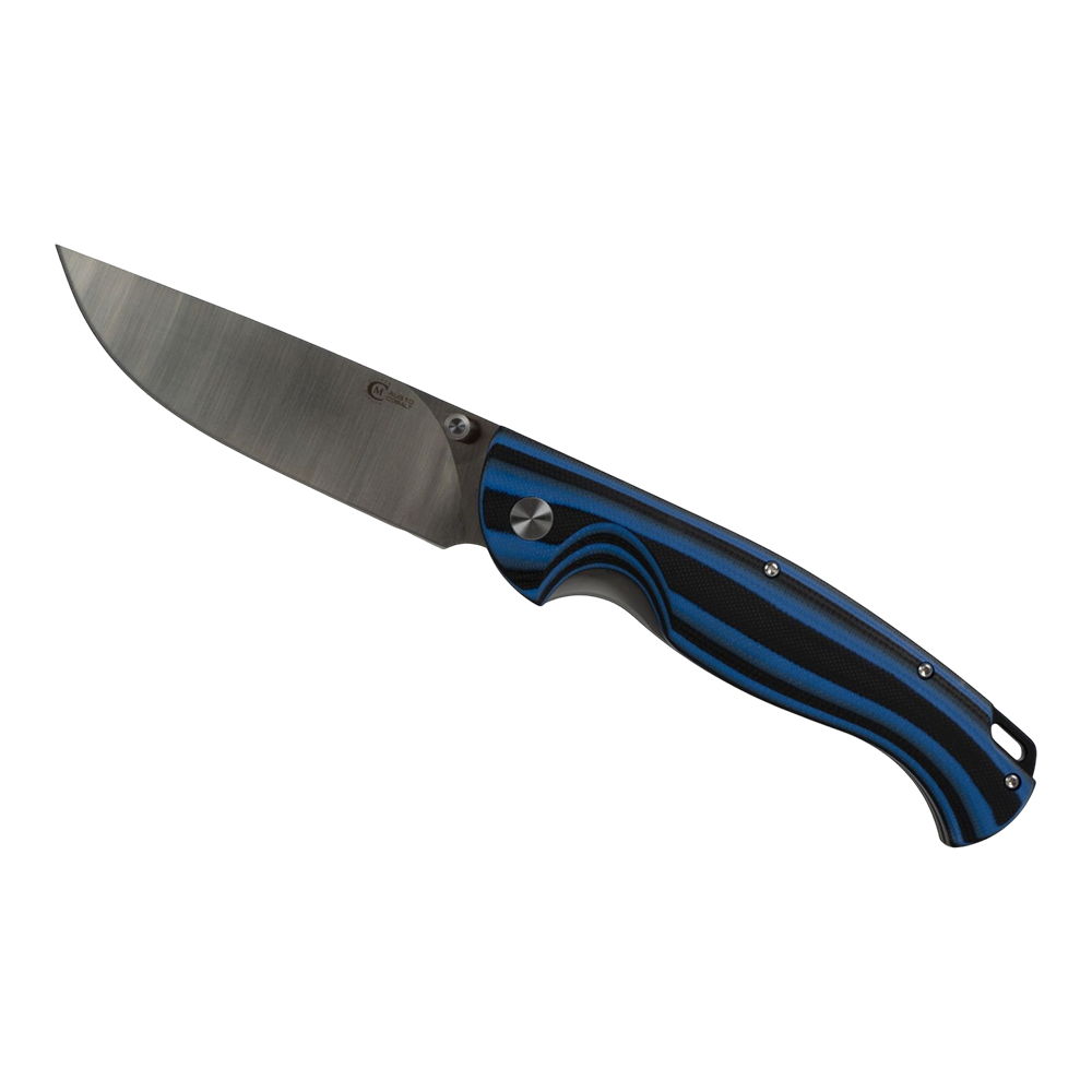 Нож складной МС "Сибиряк" сталь AUS-10, рукоять G10 (черно-синяя). Фото №1